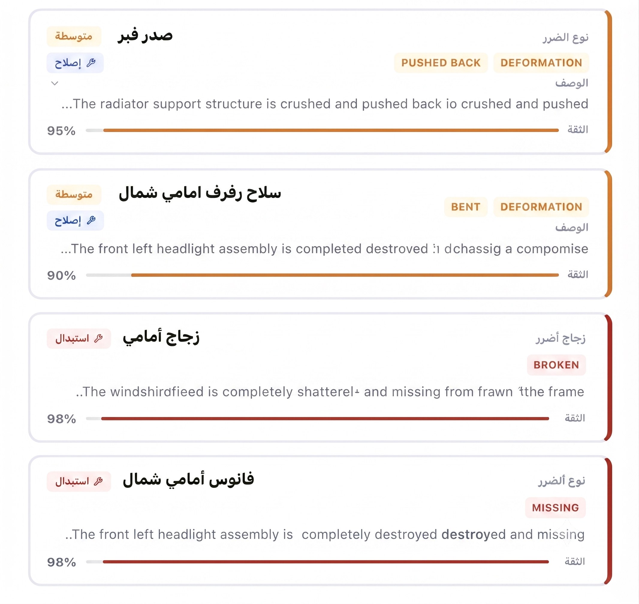 تقرير الأضرار الحقيقي